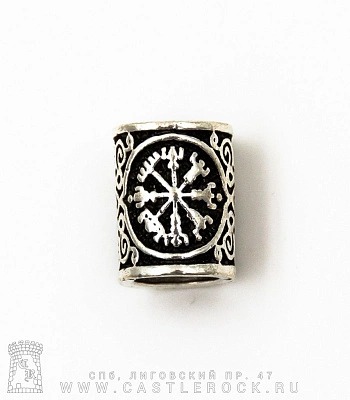 украшение для волос и бороды вегвизир компас викингов (металлик)