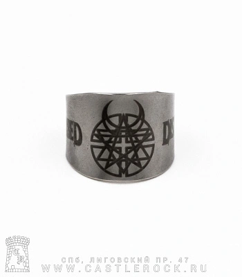 кольцо сталь с гравировкой disturbed (безразмерное)