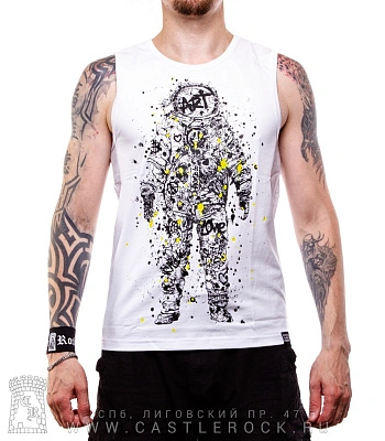 майка космонавт (белая, светится)