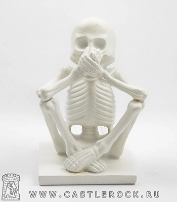 держатель для книг скелет (белый)