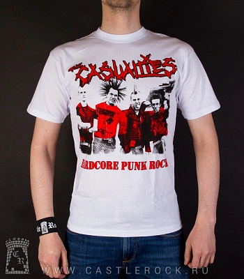 футболка casualties "hardcore punk rock" (белая)