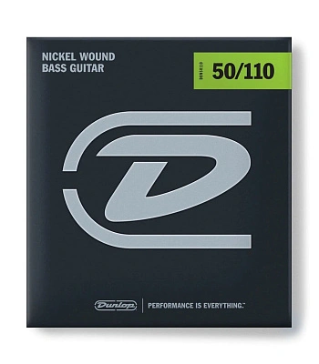 струны dunlop для бас-гитары никелированные dbn50110