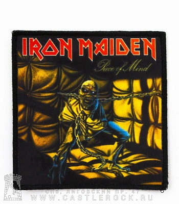 нашивка iron maiden "piece of mind" (квадратная)