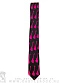 галстук гитары розовые (узкий)