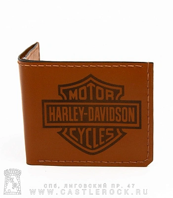 портмоне с гравировкой harley-davidson (ручная работа)