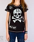женская футболка княzz череп 13 (черная)