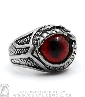 кольцо joker глаз дракона красный