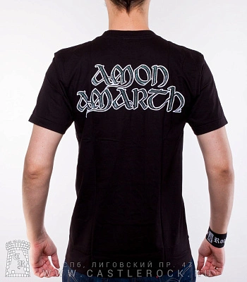 футболка amon amarth (череп викинга, принт большой)