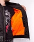 куртка бомбер черная (оранжевый подклад)