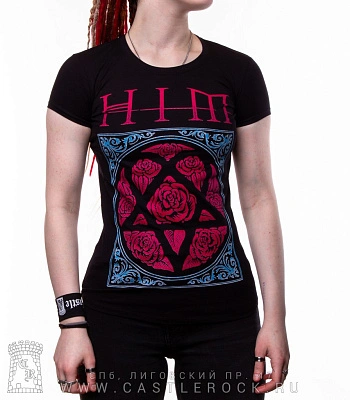 женская футболка him (хартаграмма)