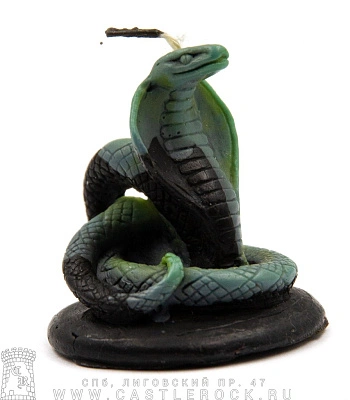 свеча кобра (малая, зеленая с черным, воск)