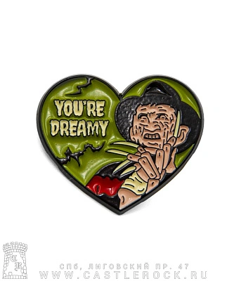 значок цанга фредди крюгер "you're dreamy"