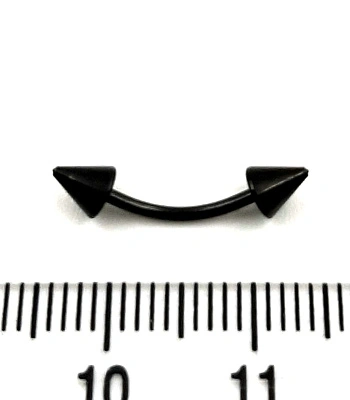 Микробанан Сталь Черный с Шипами 1,2 х 10 х 4/4