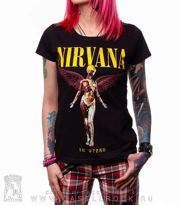 женская футболка nirvana "in utero"