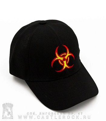 бейсболка biohazard (шесть клиньев, вышивка)