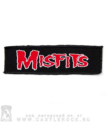 нашивка misfits (надпись красная с белым, узкая)