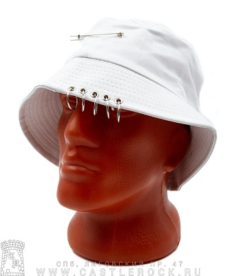 панама булавка и кольца (белая)