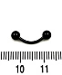 Микробанан Сталь Черный с Шариками 1,2 х 8 х 4/4