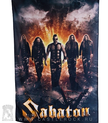 постер тканевый sabaton (группа, колючая проволока)
