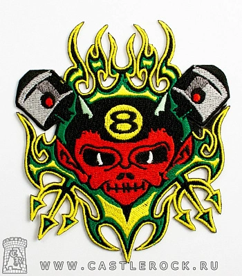 нашивка термо демон "8" (вышивка)
