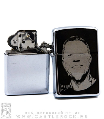 зажигалка с гравировкой metallica james hetfield