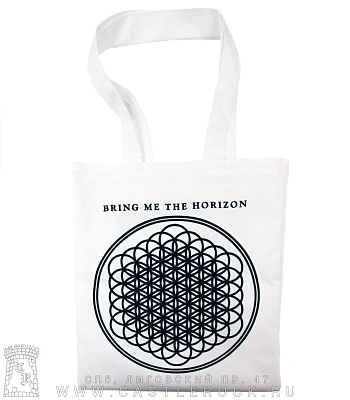 сумка шоппер bring me the horizon "sempiternal" (белая)