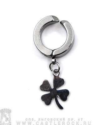 клипса шарнирная с подвеской клевер (сечение прямоугольное)
