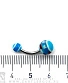 Банан Сталь с Акриловыми Шариками Мозаика (голубыми) 1,6 х 10 х 5/8