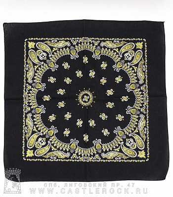 бандана классика черная (огурцы желто-белые) бандана классика черная (огурцы желто-белые)