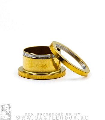 Плаг Сталь Золотистый Вегвизир Компас Викингов 16 мм