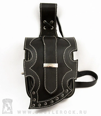 сумка на бедро кинжал (прострочка белая)