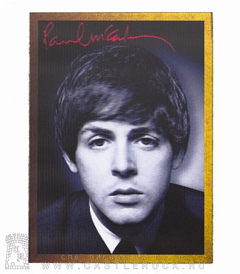 магнит прямоугольный 3d beatles paul mccartney (ч/б, голограмма)