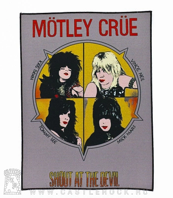 нашивка на спину motley crue "shout at the devil"