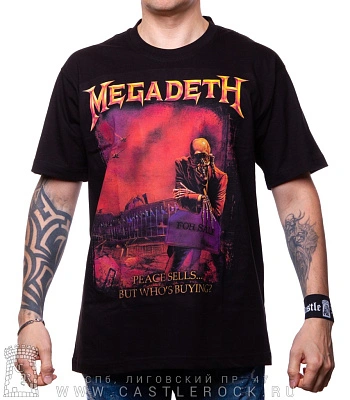 футболка megadeth "peace sells... but who's buying?" (принт большой)