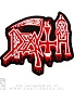 нашивка на спину death (лого красно-белое, вышивка)