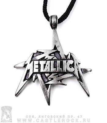 подвеска metallica (лого с надписью)
