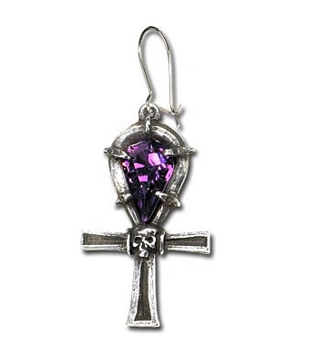 серьга alchemy gothic (алхимия готик) e239 crystalankh