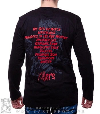 футболка iron maiden "killers" (eddie в круге) д/р