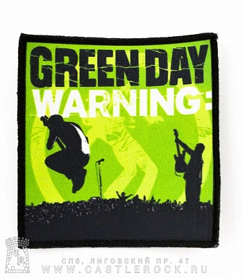 нашивка green day "warning:"