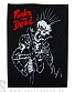 нашивка на спину punks not dead (скелет панка)