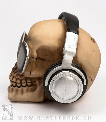 копилка череп в наушниках