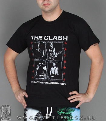 футболка clash "live at the palladium 1979"