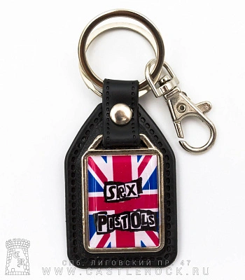 брелок прямоугольный на подкладке sex pistols (лого, флаг великобритании)