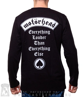 футболка motorhead "england" (ч/б, принт потертый) д/р