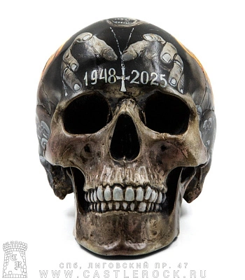 статуэтка череп расписной ozzy osbourne 1948-2025