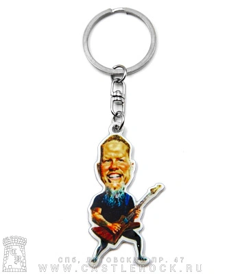 брелок металлический metallica james hetfield