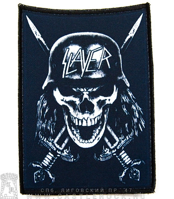 нашивка slayer (череп в каске)