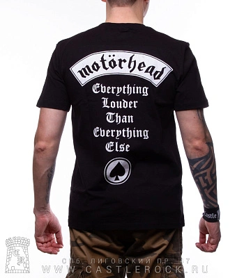 футболка motorhead "england" (ч/б, принт потертый)