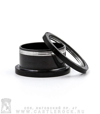 Плаг Сталь Черный Крест Железный 18 мм