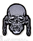нашивка megadeth vic rattlehead (серая, вышивка)